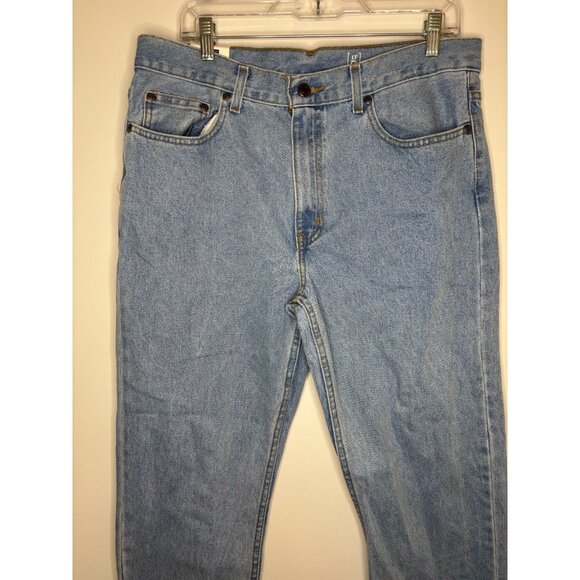 GEORGE NEW Regular Fit Jean Mens 34X30 Straight Leg Light Wash - Picture 1 of 9